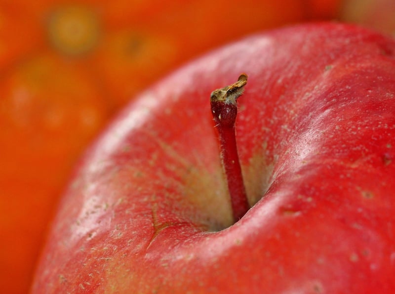 Apple on a plate